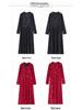 2026 Spring Plus Size Women's V-Neck Long Sleeve Slimming Wide Hem Dress