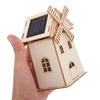 LIOOBO Wooden 3D Puzzle Solar Windmill Craft Kit DIY Miniature House Summer Vacation Boys and Home Decor - Solar-Powered, Paintable, Assembly,