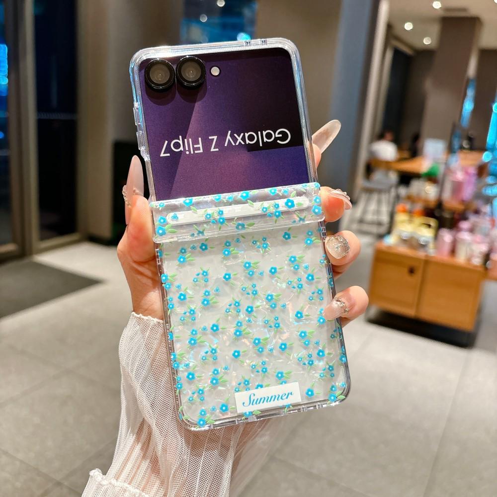 

Glitter Flower Phone Case for Samsung Galaxy Z Flip 7 - Foldable Screen Protection for Women Samsung Galaxy Z Flip6