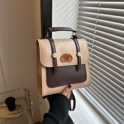 Jarní nová korejská batohová crossbody taška jednoduchá textura pro dojíždění jednoduchá retro ležérní taška