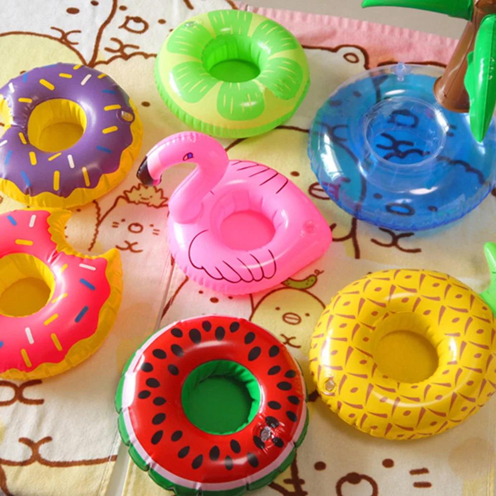 Floating Cup Inflatable Flamingo Unicorn Drinks Cup Holder Pool Float Bar Coasters Floatation Devices Pink Drink Holder