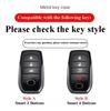 Abs Carbon Fiber Auto Key Fob Cover Case - Fit For Toyota Rav4, Camry, Highlander, Prado, Corolla, Crown (Remote Key Fob Compatible)