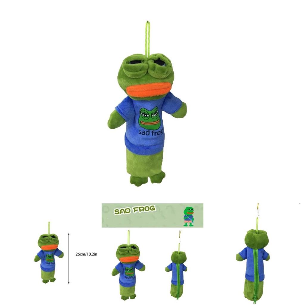 Pepe The Frog Plush Pencil Case Pendant Soft Stuffed Doll Kid Gifts