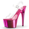 7 Inches Women Shine Electroplated Heel Sandals Pole Dance Shoes Sexy Stripper Nightclub High Heels 17CM Exotic Models Show