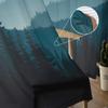 Mountain Forest Modern Tulle Curtains For Living Room Bedroom Home Kitchen Window Sheer Curtains