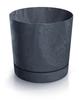 Round Pot Tubo P Concrete Effect 200E with Saucer | Anthracite