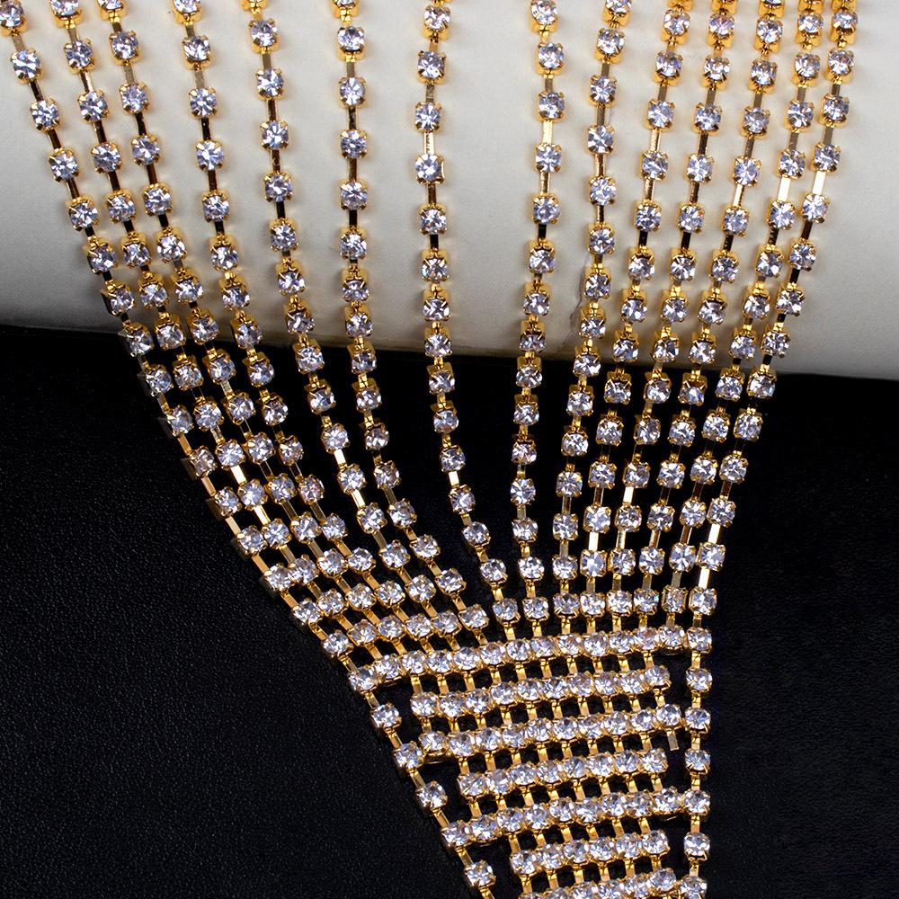 "Evropské a americké štrasové bikini řetízek do pasu"