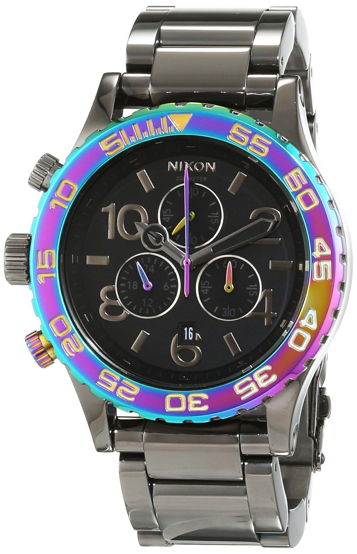 

Nixon The Black Dial SS Chronograph Quartz Watch 42-20 Women s A037-1698