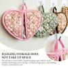 1 Pcs Heart Shaped Heat Resistant Pads  Packaged with a Ribbon.These Thick Fabric Mats Feature a Vintage Floral Print