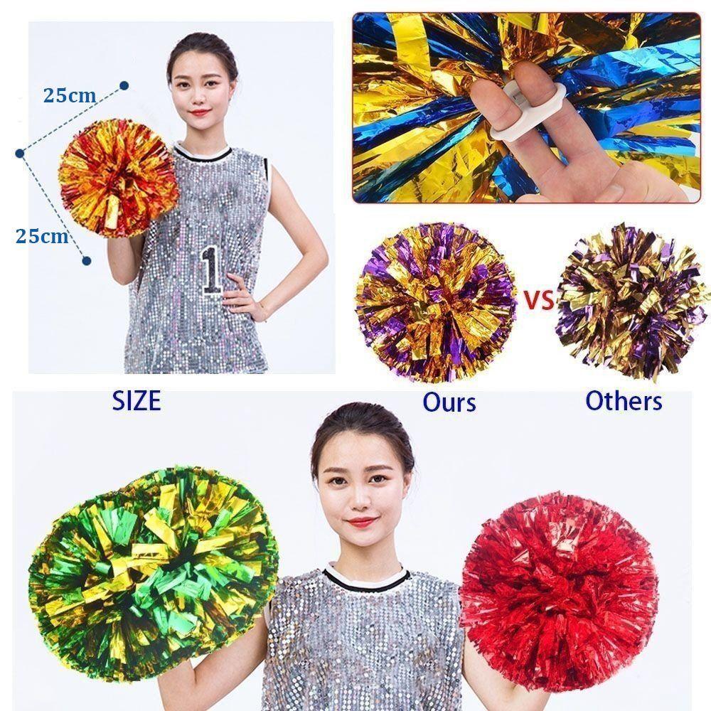 25cm Kids Game Pom Poms PET Come On Props Cheap Practical Cheerleading Multicolors Sports Match Vocal Ball Club Supplies