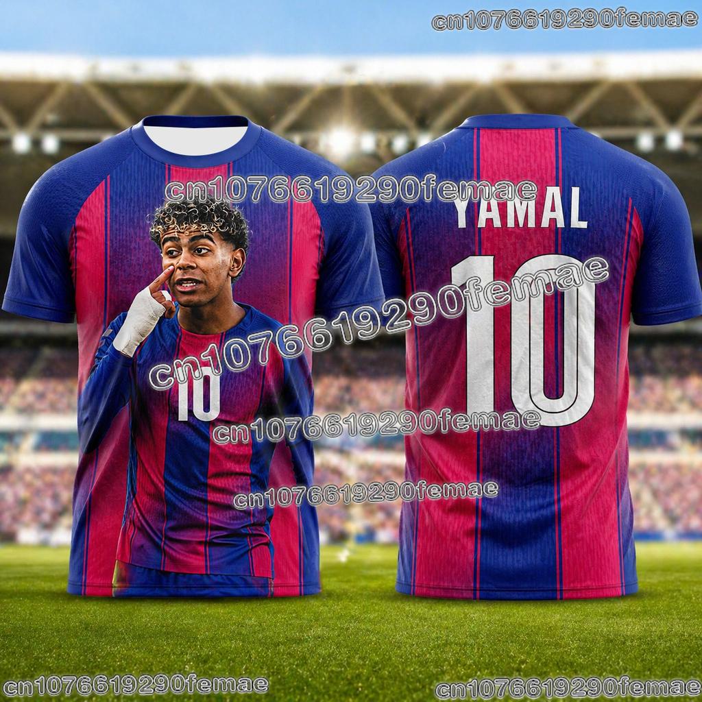 New Lamine Yamal Style Kids Soccer Jersey Lightweight Breathable Quick Dry Sports T Shirt For Youth Training And Daily Wear