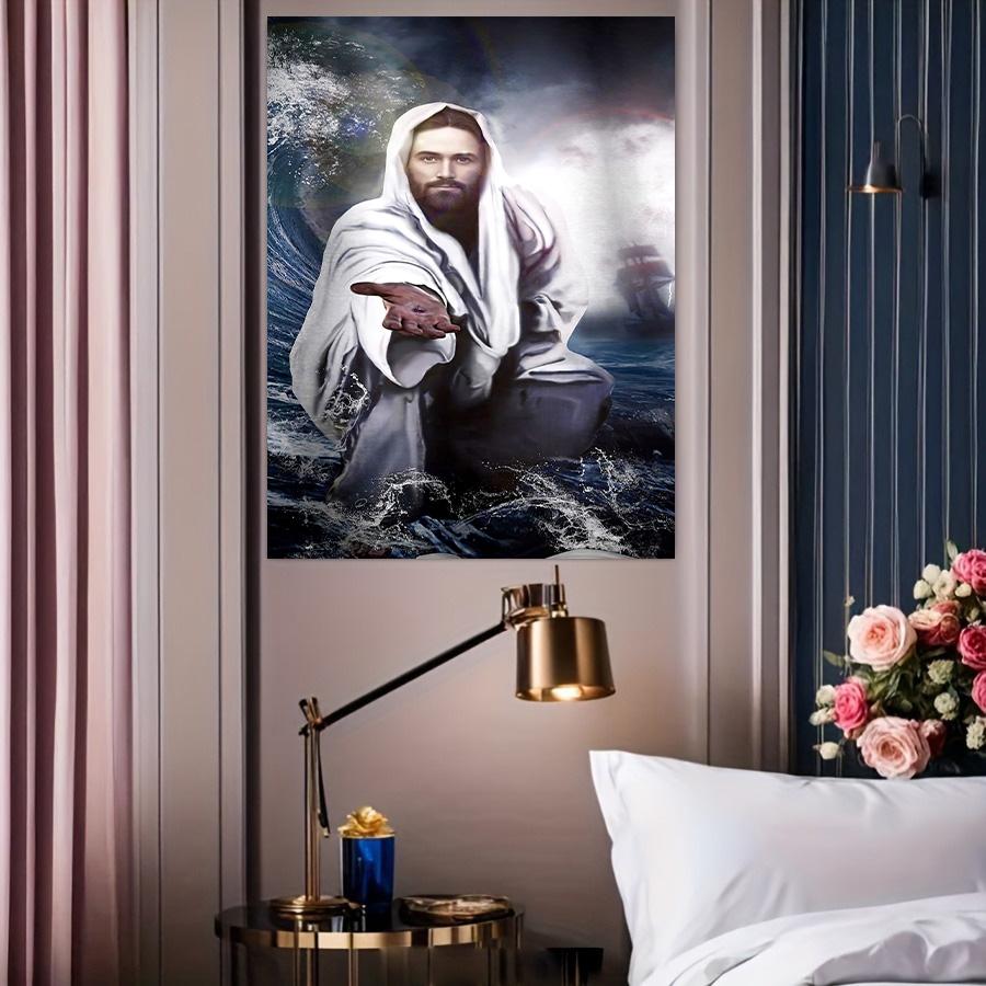 Minimalistische Wandkunst Katholisch Christlich Heiliger Jesus HD Leinwand Poster Druck Haus Schlafzimmer Wohnzimmer Dekoration