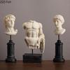 Kreativa Kroppsbyggarfigurer Staty Skrivbordsdekoration Hantverk Prydnader Mänsklig Kropp Karaktär Harts Skulptur Rum Estetisk Dekor