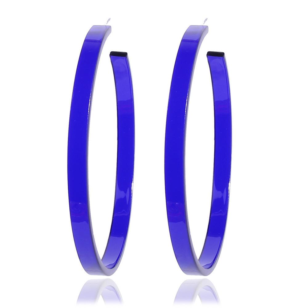 Fashion Large Colorful Acryl Geometric Earrings For Female Street Style Look