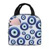 Evil Eye Ethnic Mystic Greek Amulet Turkish Insulated Lunch Bag for Women Children Portable Food Boxes Thermal Lunch Box Tote