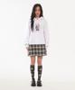 Panyoung Lovit Hooded Check Dress White Gray
