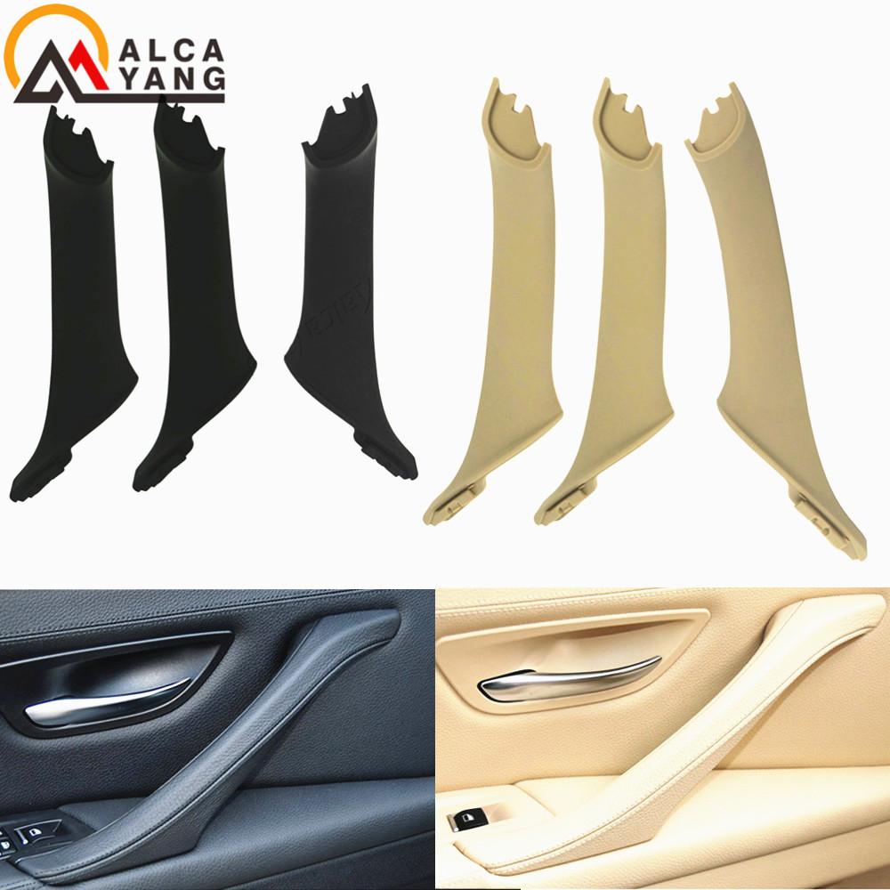 Gray Beige Black Car Left Right Inside Interior Handles Inner Door Panel Handle Pull Trim Cover For BMW 5 Series F10 F11