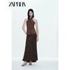 Zaprha 2025 Summer New American Seaside Holiday Style Knot Decoration Hanging Neck Top Style Vest Women 2010709