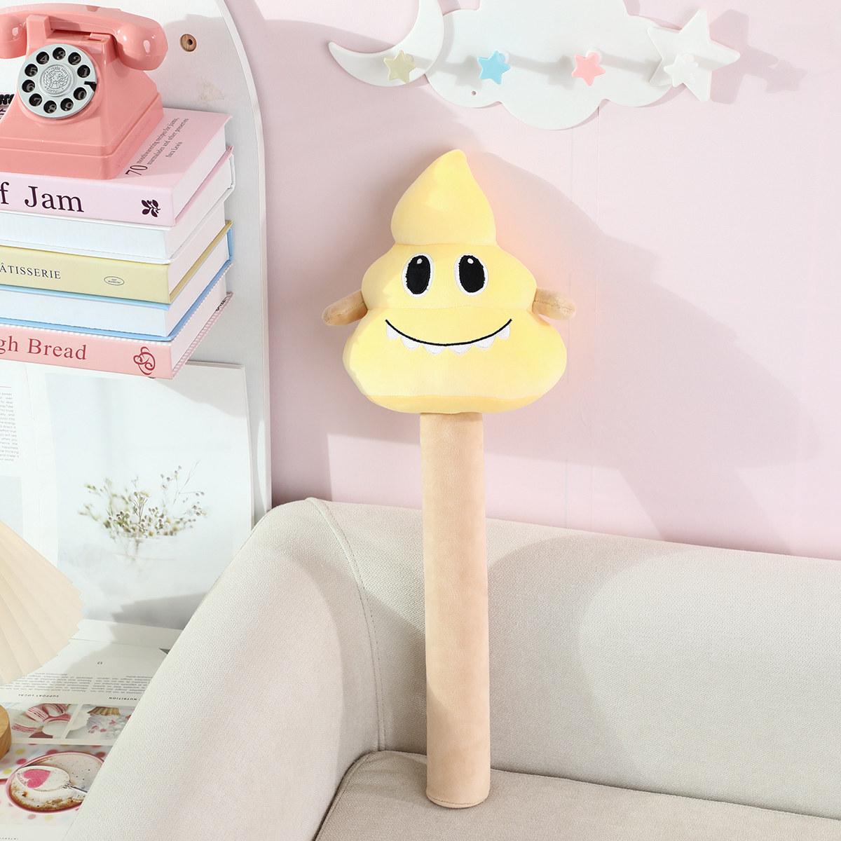 60cm Grappige Poep Toilet Pluche Ontstopper Cartoon Kleurrijke Scheet Lachend Gezicht Pluche Kussen Feest Attribuut Huisdecoratie Cadeau