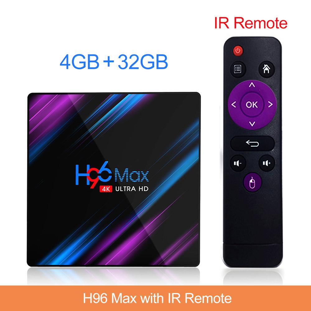 

H96 MAX Смарт ТВ-бокс Android 11 Rockchip RK3318 Поддержка 4K 60 кадров в секунду Двухдиапазонный Wi-Fi ТВ-приставка 4G32G фиолетовый/чёрный