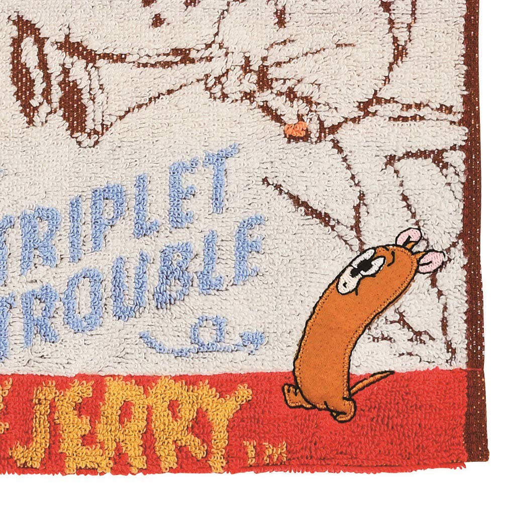 Marushin Carry Tom and Jerry Antibacterial and Available in Two 4105000800 Towel/Hand Towel, "Trouble Jerry" Design, Cotton, Deodorizing, Sizes,