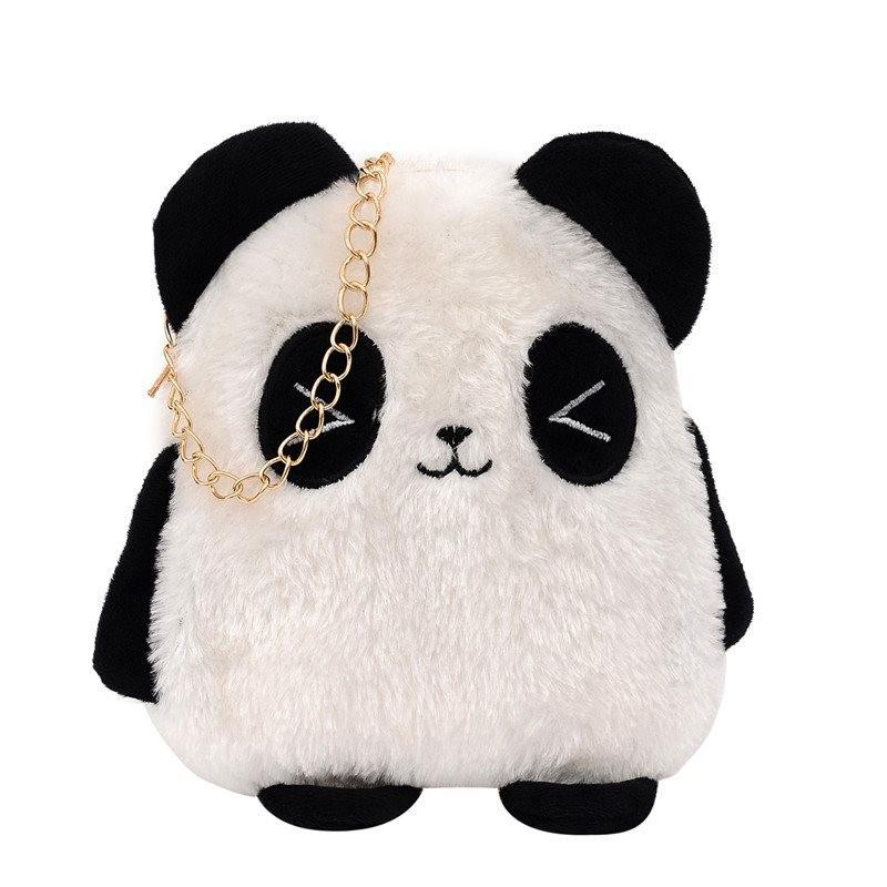 Adorable Panda Plush Shoulder Bag For Women Fashionable Korean Inspired Cute Design