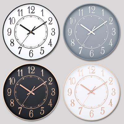 12 Inch 30CM Silent Wall Clock, Creative and Fashionable, Three-dimensional Digital Minimalist Clock for Home Living Room