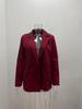 2026 European/American Fashion Solid Color Long Sleeve Jacket - Spring/Autumn Suit