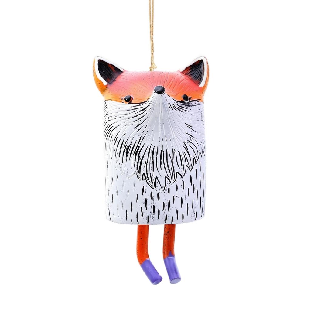 Ceramic Wind Hanging Ornament Animal Shaped Bell for Indoor Outdoor Garden Home Decor Porch Patio