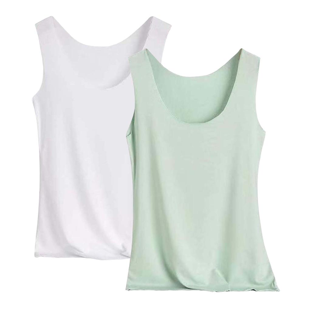 Women's Thin Seamless Quick-Drying Elastic Breathable Sports Sleeveless Vest Two-Piece Set