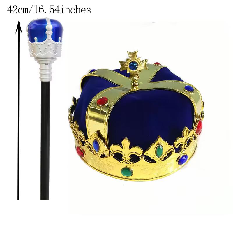 Königshut und Zepter Kinder Aufführungsprodukte Cosplay Prinzessin Prinz Stock Krone Geburtstagshut Kaiserin Königin Zepter