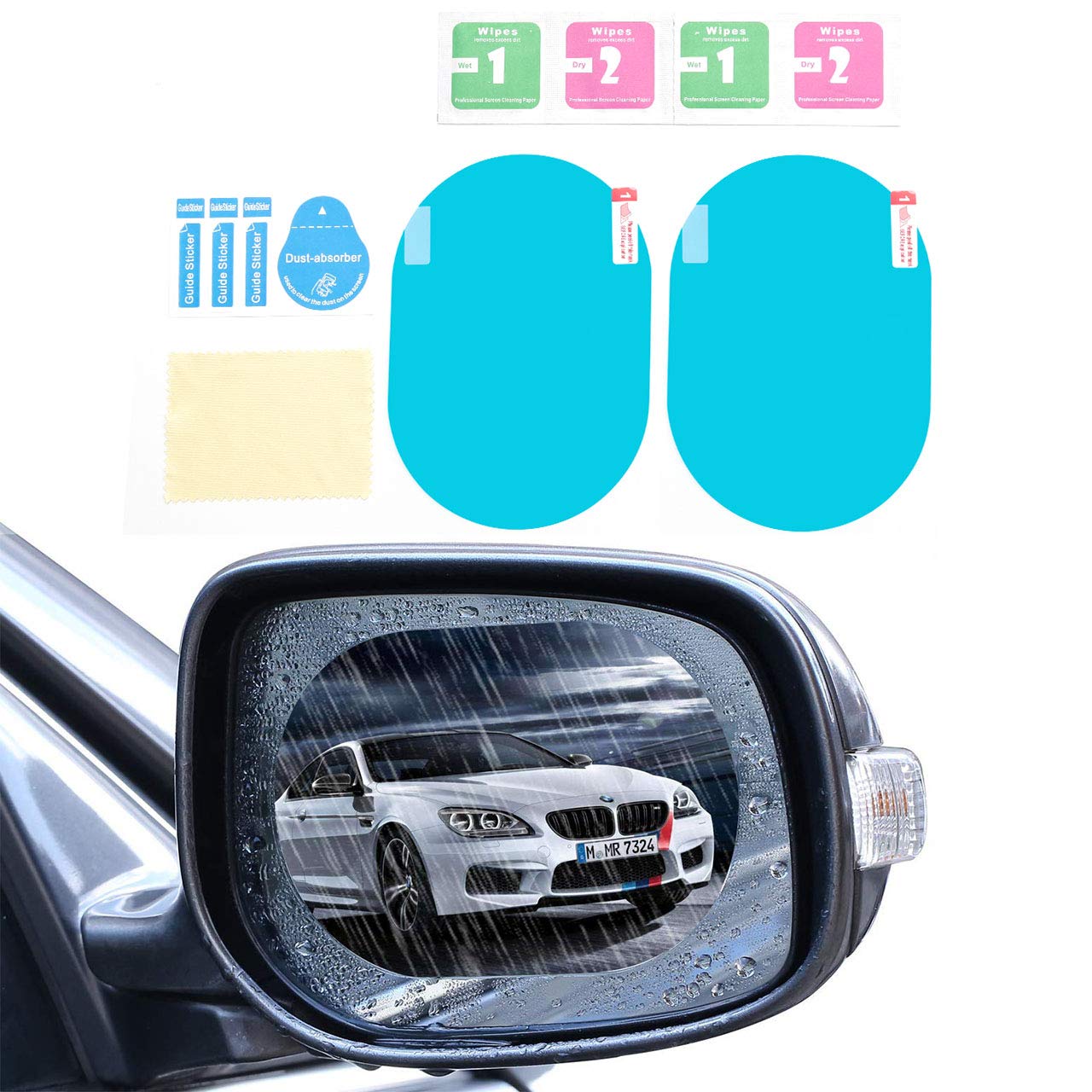 

GoodsLand GD-MRFILM Door Mirror, Repellent Film, Waterproof, Coat, Side Mirror, Auxiliary Mirror, Anti-Fog, Rain, Fog, Scratch Prevention 14.5 cm x 10.0 cm