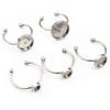 10pcs 4 6 8 10 12mm Thick Stainless Steel Adjustable Ring Settings Blank Base,Fit 4-12mm Glass Cabochons Buttons