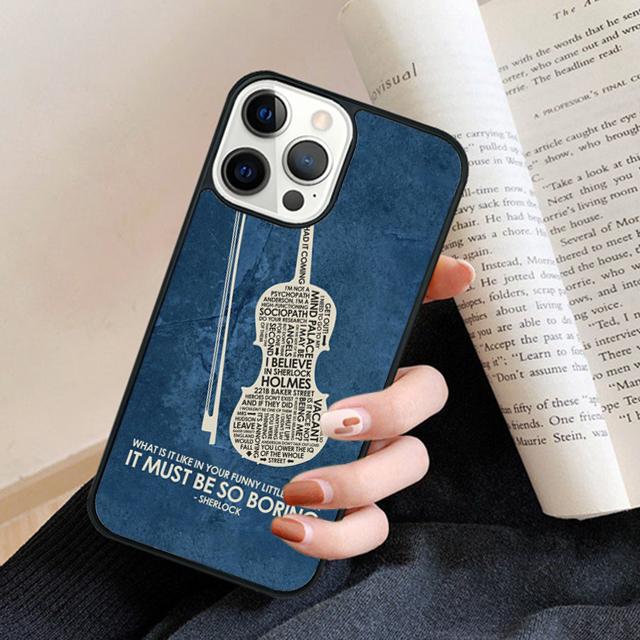 Musical Notes Violin Classical Phone Case Back Cover for iPhone 17 Air 16 15 14 13 11 12 Pro Max Plus Fundas
