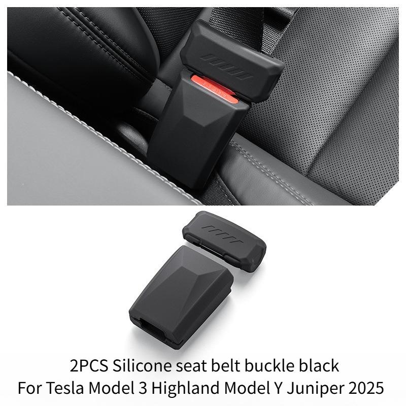 

For Tesla Model 3 Highland Model Y Juniper 2025 Silicone Seat Belt Buckle Car All Inclusive Seat Belt Buckle Protective Cover
