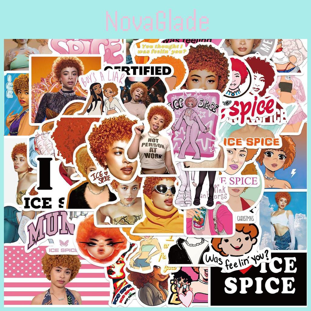 Ice Spice Singer Graffiti Stickers For Guitar Notebook Luggage Diy Waterproof Decals