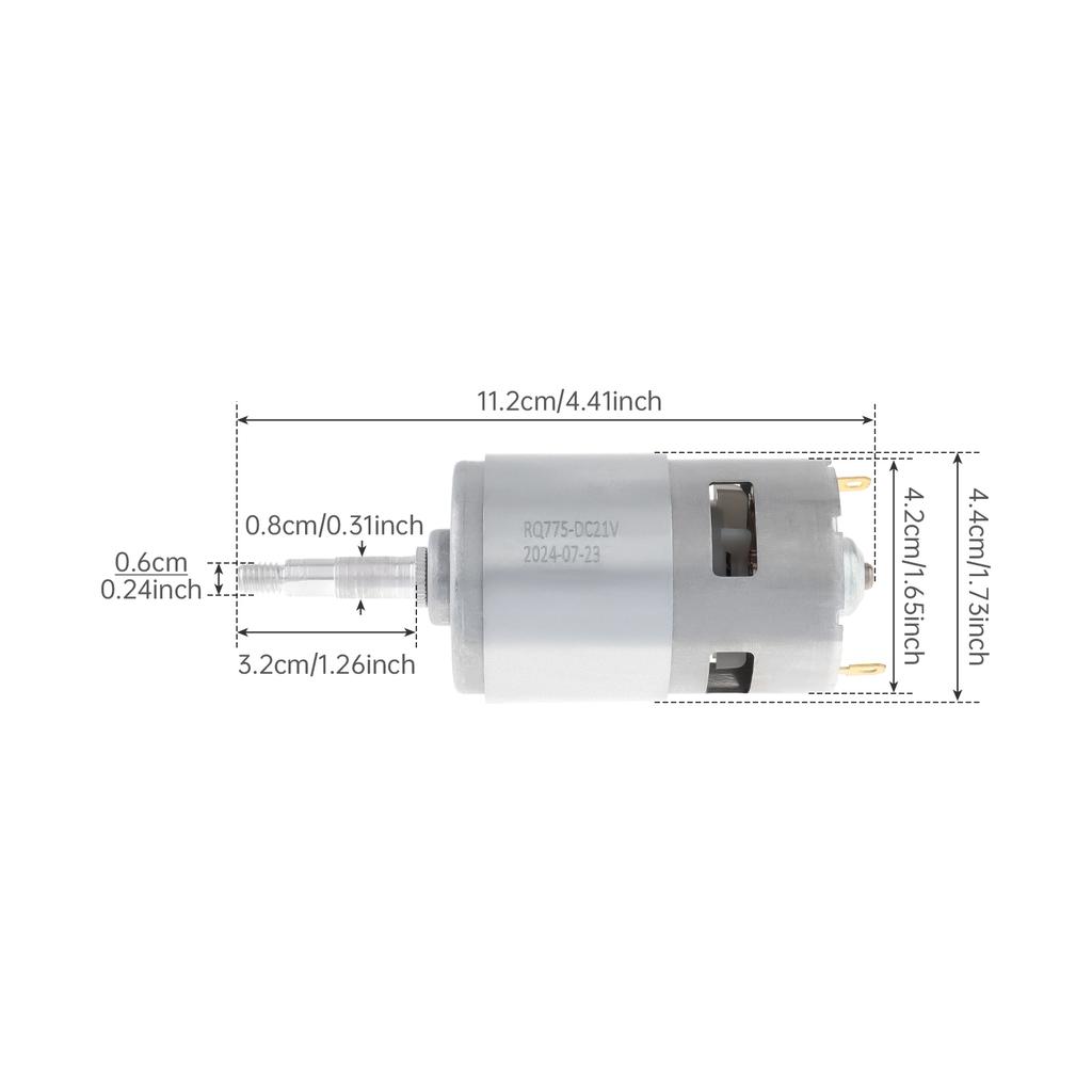 775 DC Motor 21V 19000RPM Universal Motor Replaces Part for Angle Grinder / Air Blower, 21V Universal Replaces Motor