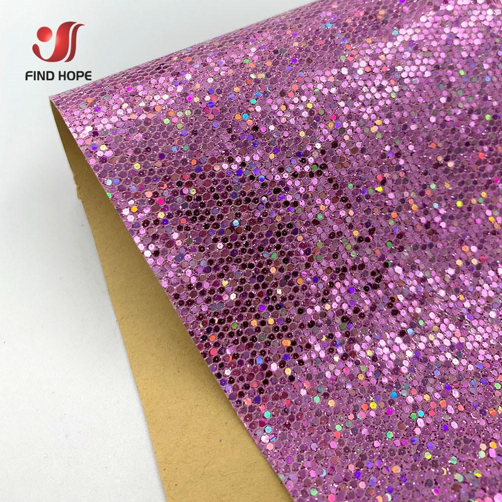 Selbstklebendes Diamant-Glitzer-PU-Kunstleder-Vinyl-Funkelndes Stoffmaterial Bastel-Schleifen-Dekor Handgemachtes DIY