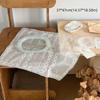 Soft Flounced Lace Placemats Flower Embroidered Cloth Napkins New Table Cup Mat  Photo Background