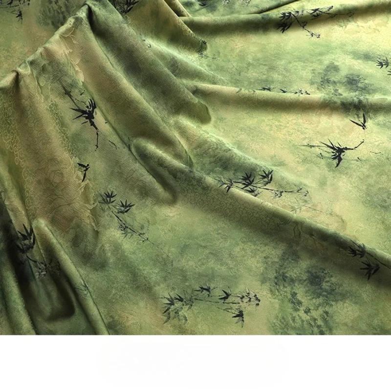 Chinese-style Imitation Silk Cloud Gauze High-end Fabric Soft Cotton Silk Printed Fabric DIY Cheongsam Dress Hanfu Clothing