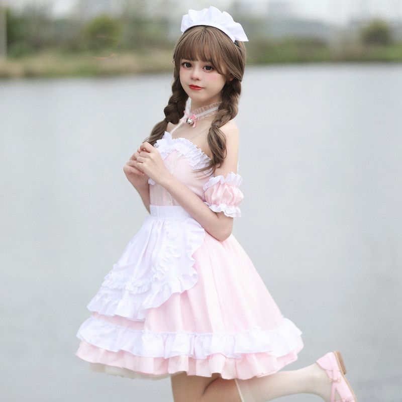 Cosplay Women's Anime Role-Playing Maid Lolita Cafe Dress Sexy Maid Outfit