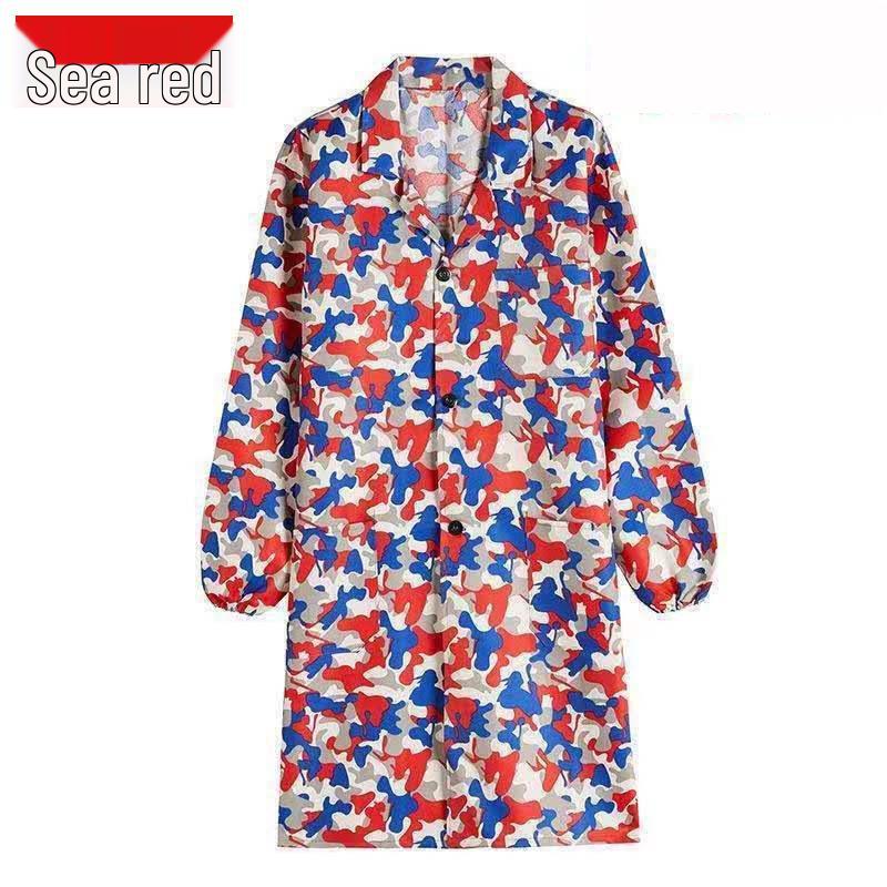 Smock de Trabalho Masculino de Manga Comprida à Prova de Pó - Azul