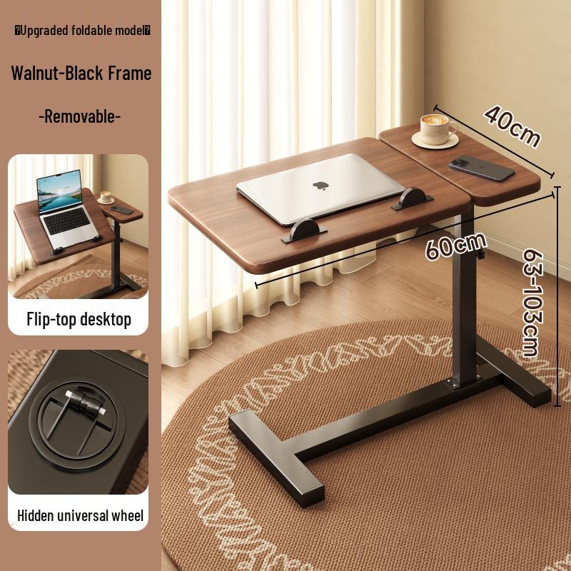 Adjustable Bedside Computer Desk: Movable and Foldable Table for Living Room, Sofa, Bedroom, or Study.