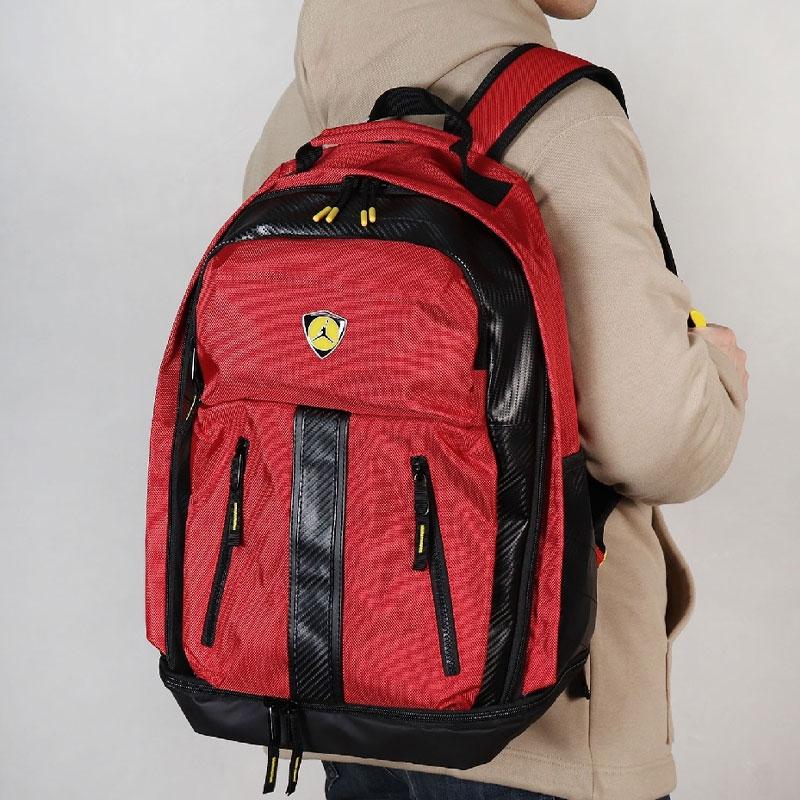 Jordan Logo Zipper Backpack Men backpack University-Red JD2213001GS-001