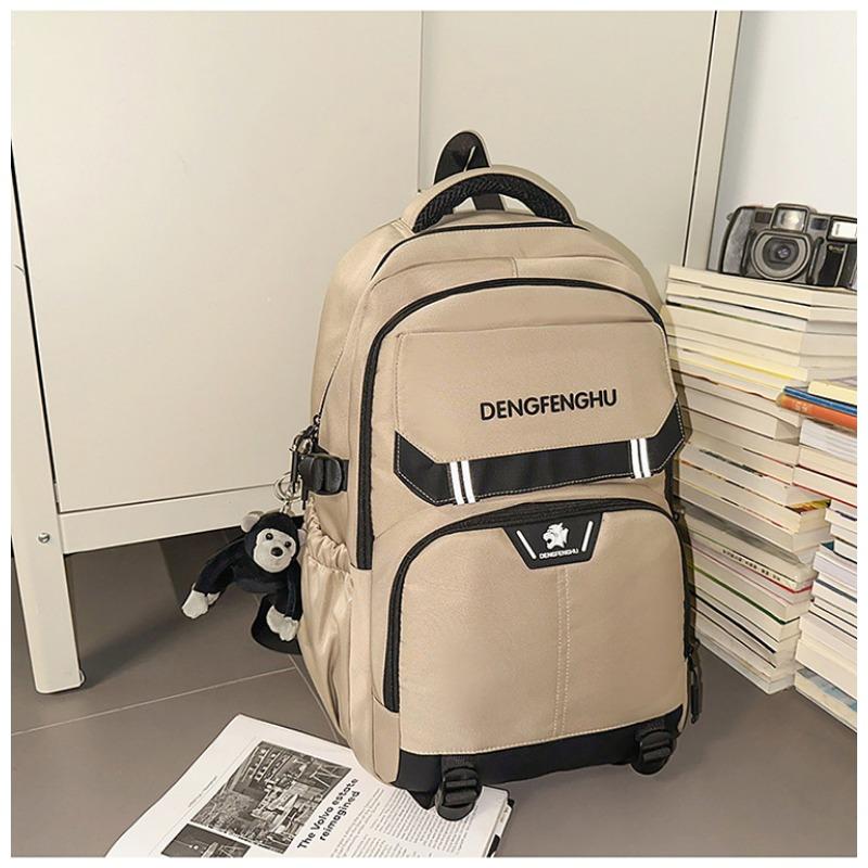 School bag new high-value retro fresh trendy cool niche design backpack couple lightweight travel backpack