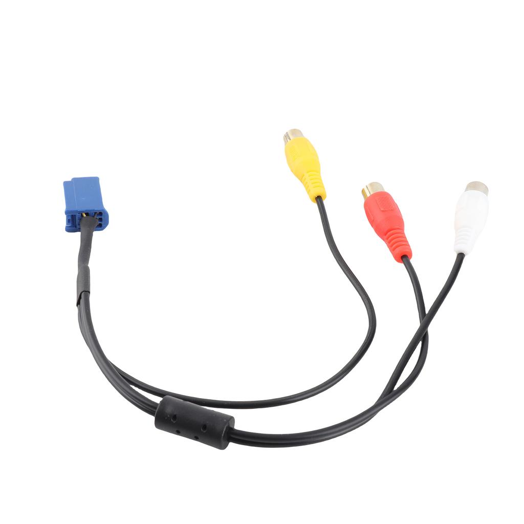 Car RCA Adapter VTR Cable 6 Pin Blue A V Port Replacement for Toyota