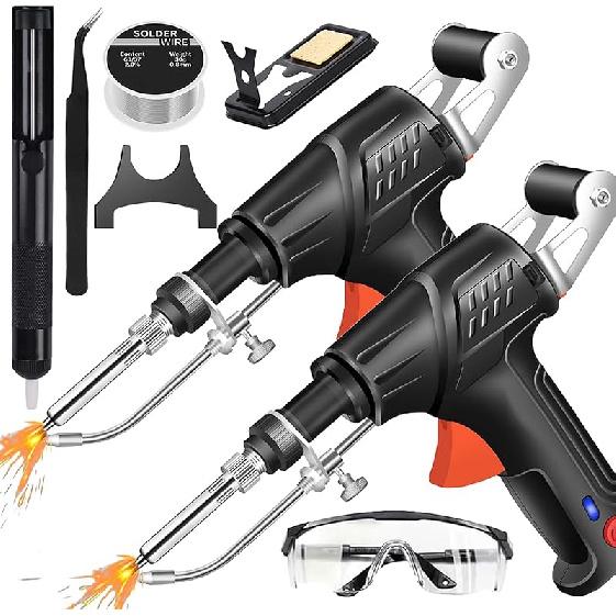 Internally Heated Industrial Welding Tools, 3 In 1 Portable 110V handheld Automatic Corded Multi-function Soldering Iron Soldering Gun Set for