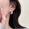 Irregular Pleated C-Shaped Earrings: Simple, Versatile Geometric Studs for Women - Trendy Internet Celeb Style