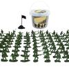 100PCS Children Toy Mini Military Soldiers Figures Models Playset Desk Decor Toddler Army Men Kids Toy Gift Accessories
