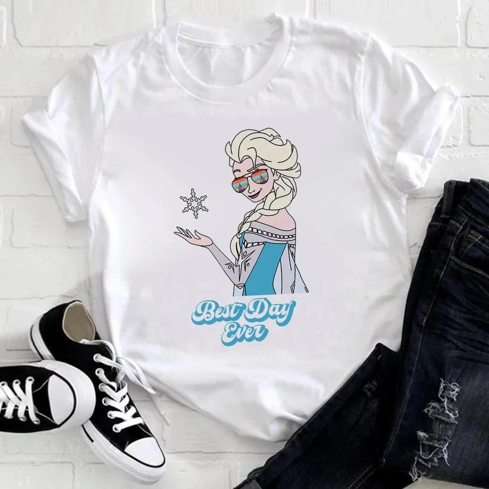 Kawaii T-shirt Cartoon Little Mermaid Print Short Sleeve T Shirt Fashion Streetwear Fashion Unisex Clothing Tops